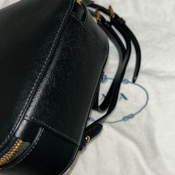 Authentic Prada Black Saffiano Lux Mini Odette Backpack - Picture 17 of 17